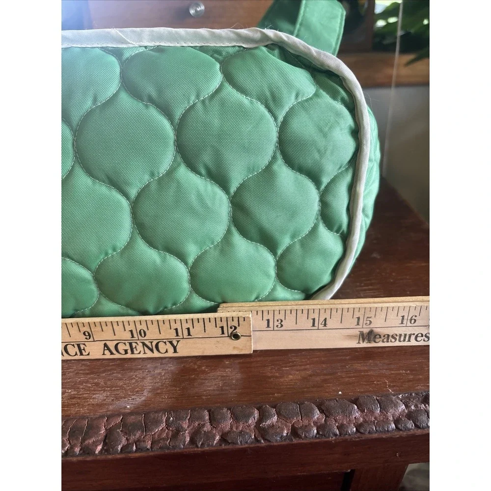 Cinda B Diaper Bag With Changing Pad Quilted Nylon Verda Bonita Green Blue
